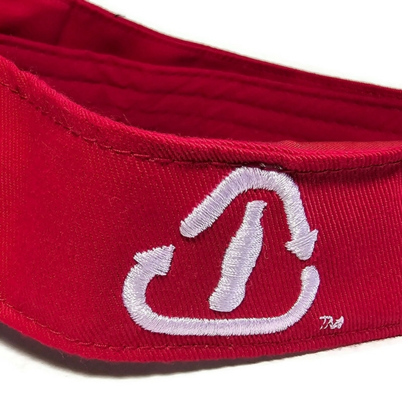 Caps Hats Snapbacks Red Coca Cola Branded Visor Recycled Bottles, - Picture 7 of 14
